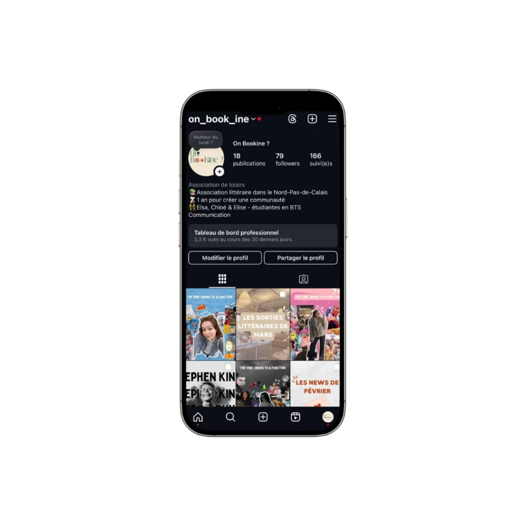 Compte TikTok association On Bookine ?